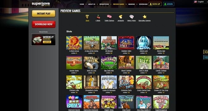 SuperNova Casino Games